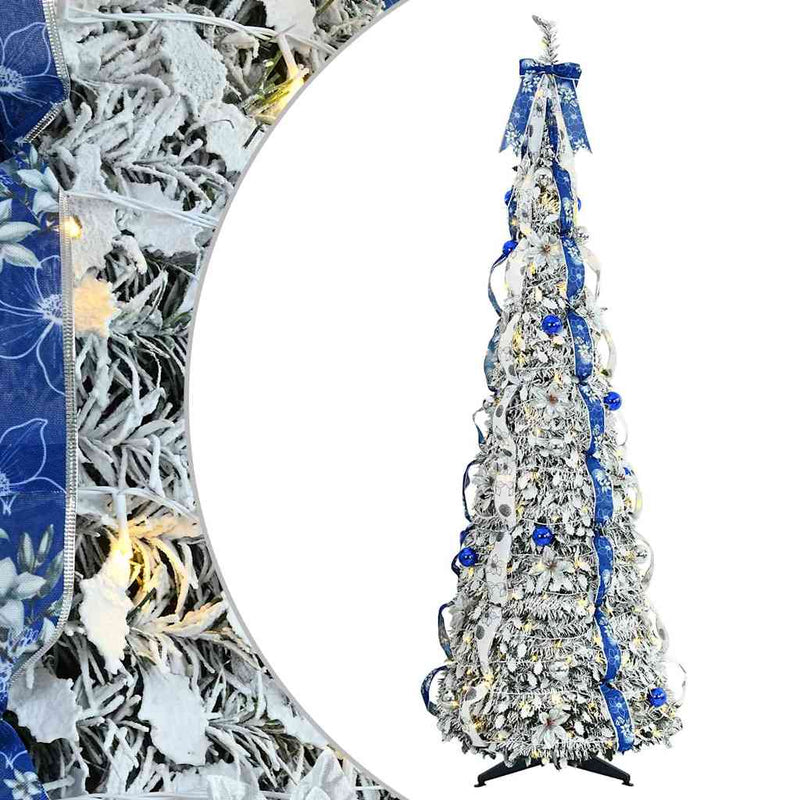 ギャラリービューアに画像をロードする, Vidaxl kunstkerstboom met 150 led met standaard wit 180 cm pvc