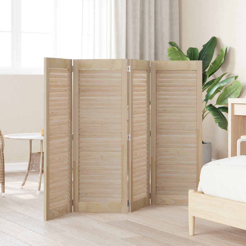 Chargez l'image dans la visionneuse de la galerie, Vidaxl kastdeur 4 pcs naturel 110 x 2,1 x 39,5 cm massief grenenhout