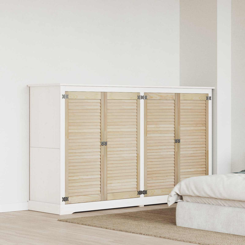 ギャラリービューアに画像をロードする, Vidaxl kastdeur 4 pcs naturel 110 x 2 x 49,5 cm massief grenenhout