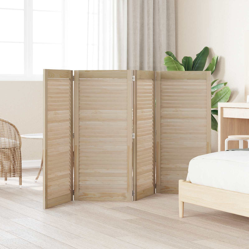 ギャラリービューアに画像をロードする, Vidaxl kastdeur 4 pcs naturel 110 x 2 x 49,5 cm massief grenenhout