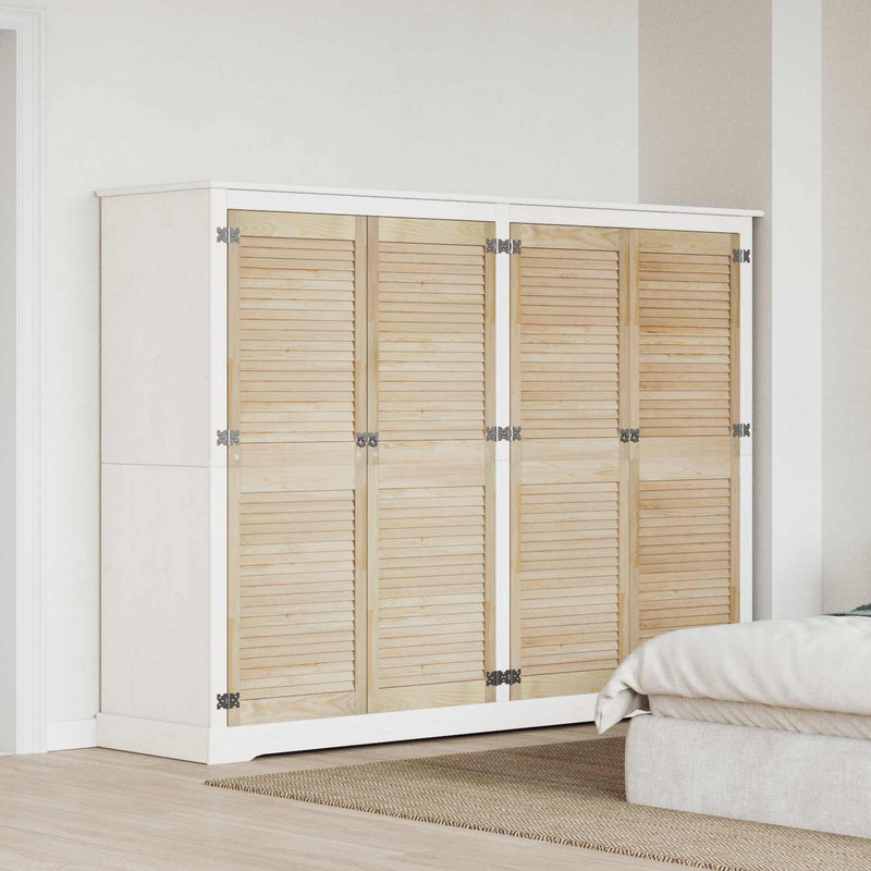 Chargez l'image dans la visionneuse de la galerie, Vidaxl kastdeur 4 pcs naturel 140.5 x 2 x 59.5 cm massief grenenhout