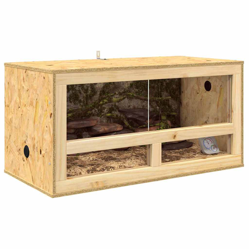 Chargez l'image dans la visionneuse de la galerie, Vidaxl terrarium bruin 80 x 40 x 40 cm osb