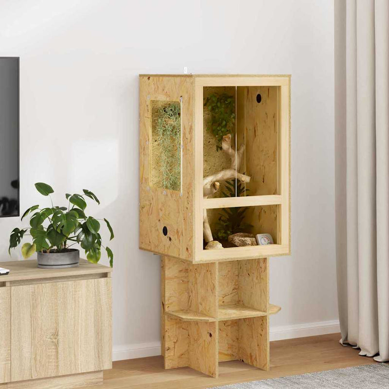 Chargez l'image dans la visionneuse de la galerie, Vidaxl terrarium bruin 50 x 50 x 80 cm osb