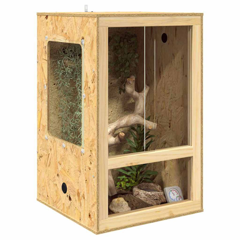 Chargez l'image dans la visionneuse de la galerie, Vidaxl terrarium bruin 50 x 50 x 80 cm osb