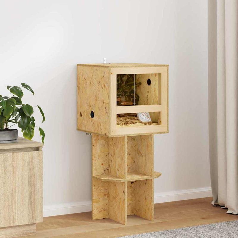 Chargez l'image dans la visionneuse de la galerie, Vidaxl terrariumbasis met plank bruin 40 x 40 x 50 cm osb