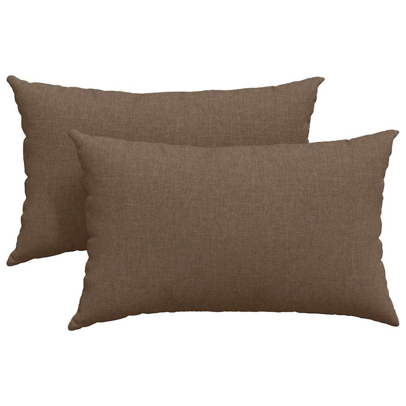 Afbeelding laden in galerijviewer, Vidaxl sofa kussens 2 pcs bruin 50 x 30 cm stof