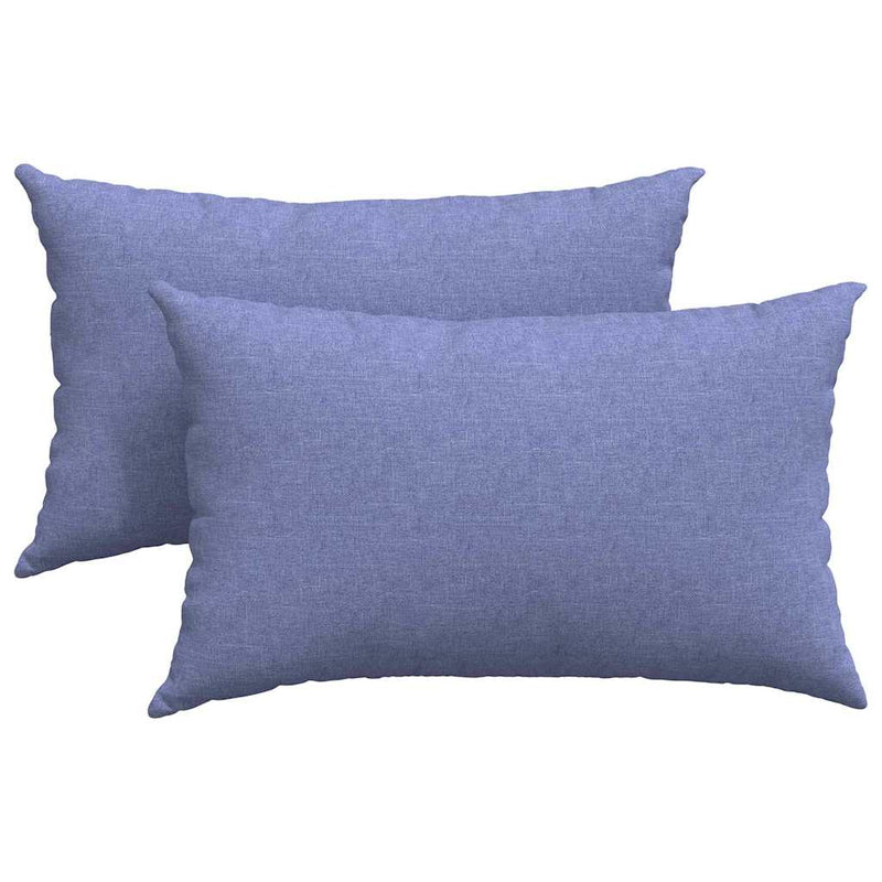 Chargez l'image dans la visionneuse de la galerie, Vidaxl sofa kussens 2 pcs jeans blauw 50 x 30 cm stof