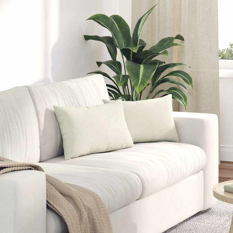 Chargez l'image dans la visionneuse de la galerie, Vidaxl sofa kussens 2 stuks crème 50 x 30 cm cordstof