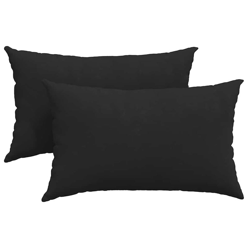 Chargez l'image dans la visionneuse de la galerie, Vidaxl sofa kussens 2 stuks zwart 50 x 30 cm stof