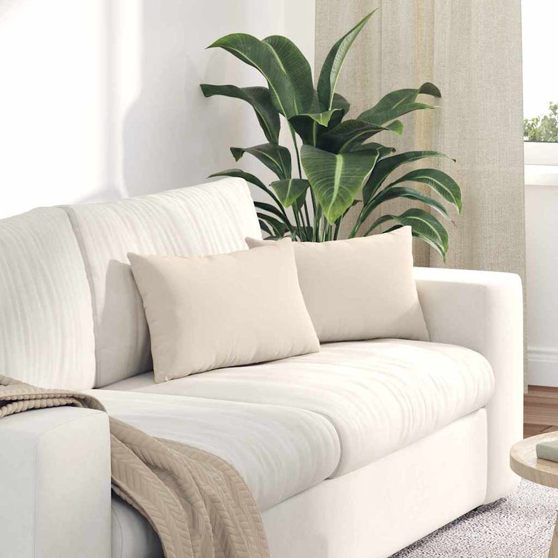 Chargez l'image dans la visionneuse de la galerie, Vidaxl sofa kussens 2 stuks beige 50 x 30 cm stof