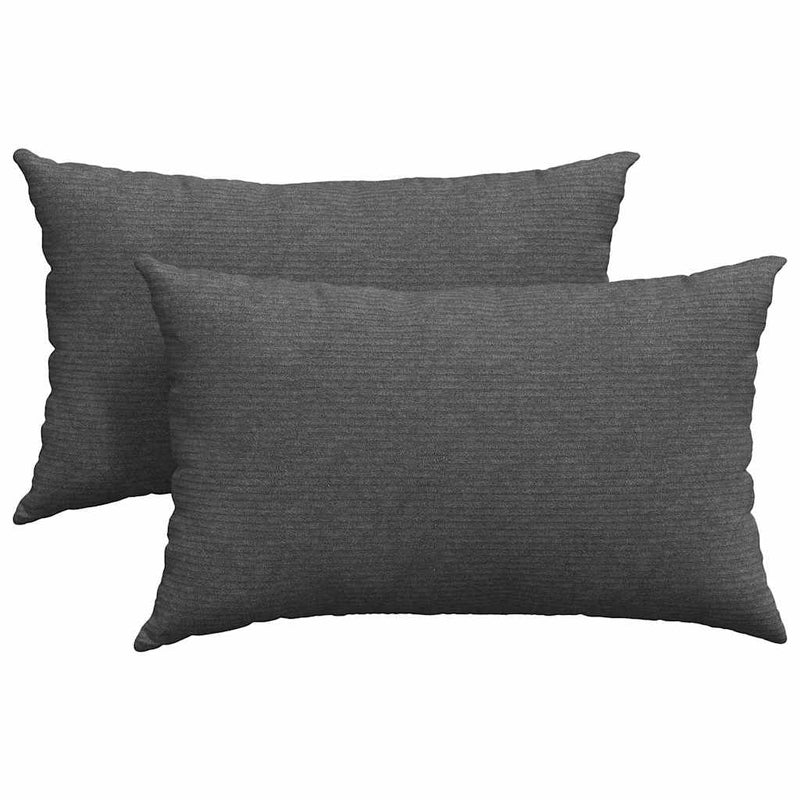 Afbeelding laden in galerijviewer, Vidaxl sofa kussens 2 stuks donkergrijs 50 x 30 cm cordstof