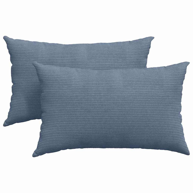 Chargez l'image dans la visionneuse de la galerie, Vidaxl sofa kussens 2 stuks blauw 50 x 30 cm cordstof