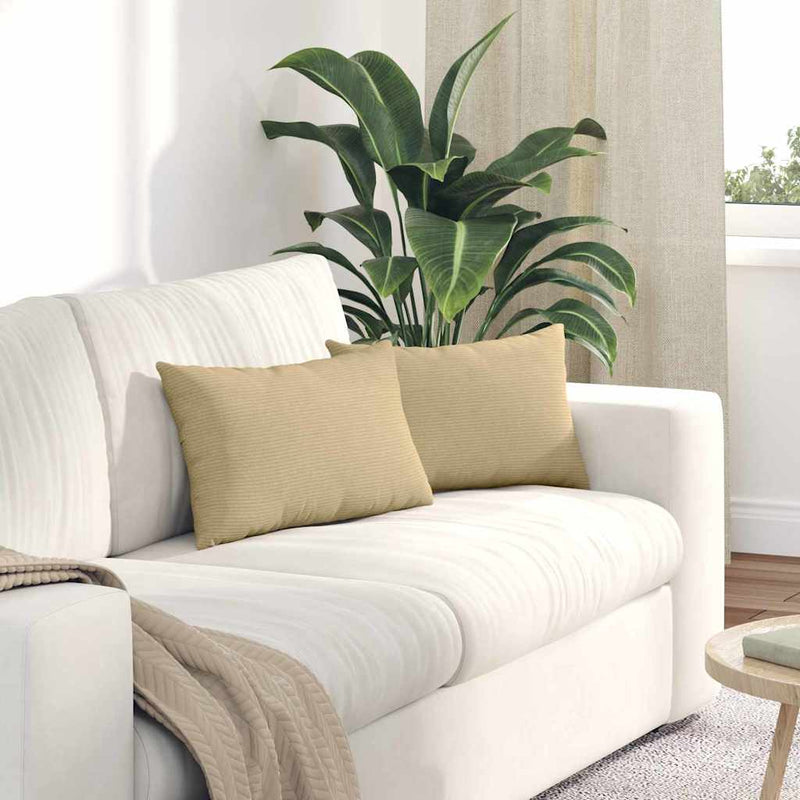 Chargez l'image dans la visionneuse de la galerie, Vidaxl sofa kussens 2 stuks grijs groen 50 x 30 cm cordstof