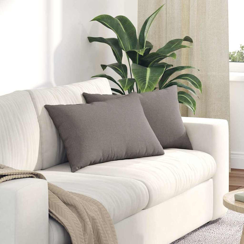 Chargez l'image dans la visionneuse de la galerie, Vidaxl sofa kussens 2 pcs taupe 60 x 40 cm stof