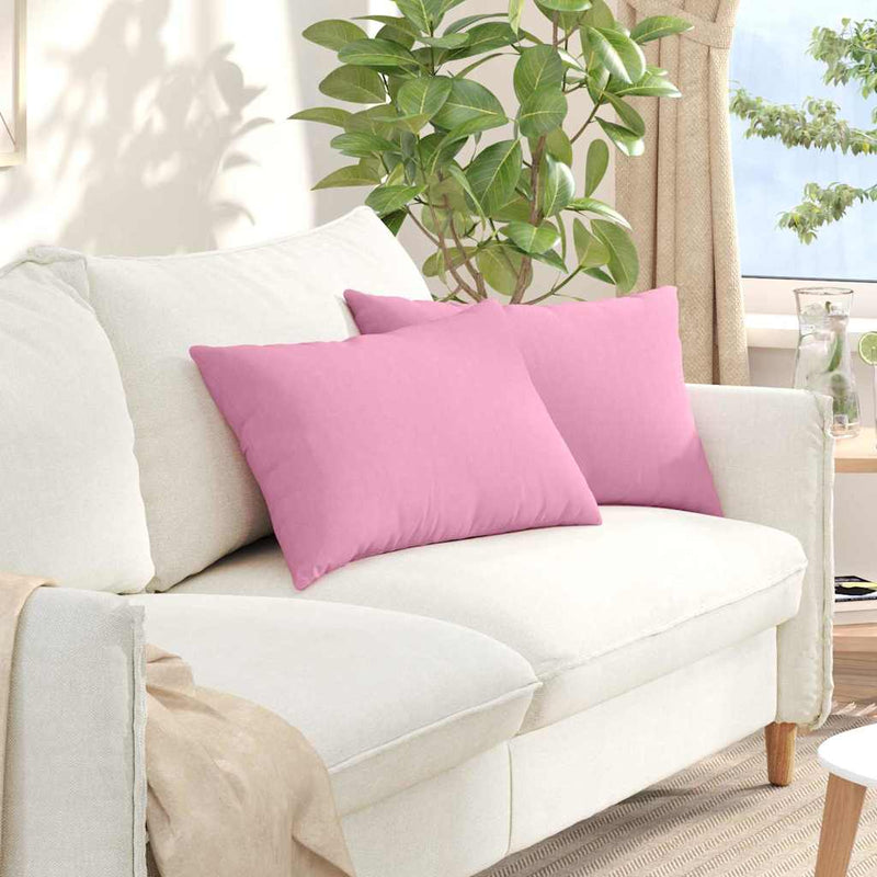 Chargez l'image dans la visionneuse de la galerie, Vidaxl sofa kussens 2 pcs roze 60 x 40 cm stof