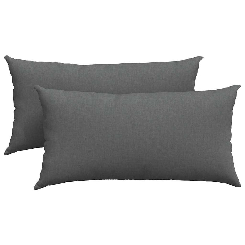 Afbeelding laden in galerijviewer, Vidaxl sofa kussens 2 pcs donkergrijs 80 x 40 cm stof