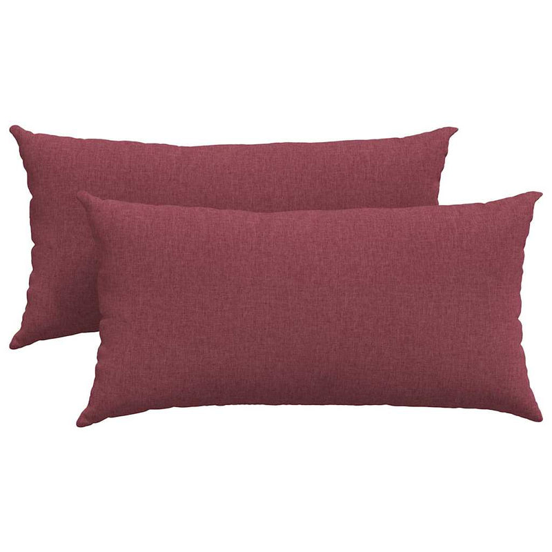 Afbeelding laden in galerijviewer, Vidaxl sofa kussens 2 pcs wijnrood 80 x 40 cm stof