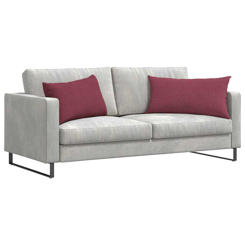 Afbeelding laden in galerijviewer, Vidaxl sofa kussens 2 pcs wijnrood 80 x 40 cm stof