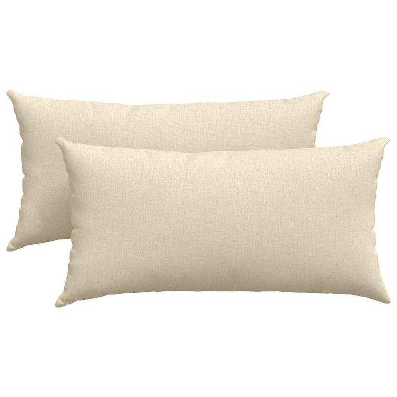 Chargez l'image dans la visionneuse de la galerie, Vidaxl sofa kussens 2 pcs crème 80 x 40 cm stof