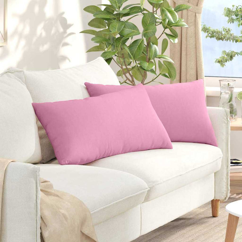 Chargez l'image dans la visionneuse de la galerie, Vidaxl sofa kussens 2 pcs roze 80 x 40 cm stof