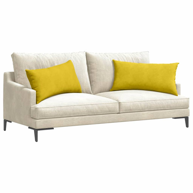 Chargez l'image dans la visionneuse de la galerie, Vidaxl sofa kussens 2 stuks geel 80 x 40 cm cordstof