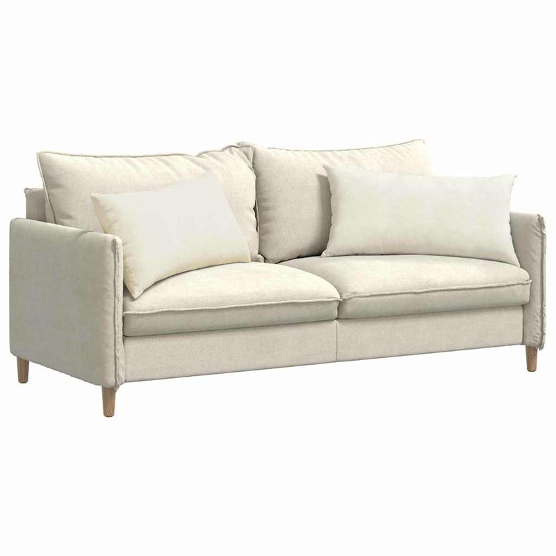 Chargez l'image dans la visionneuse de la galerie, Vidaxl sofa kussens 2 stuks crème 80 x 40 cm cordstof