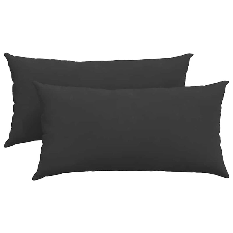 Chargez l'image dans la visionneuse de la galerie, Vidaxl sofa kussens 2 stuks zwart 80 x 40 cm stof