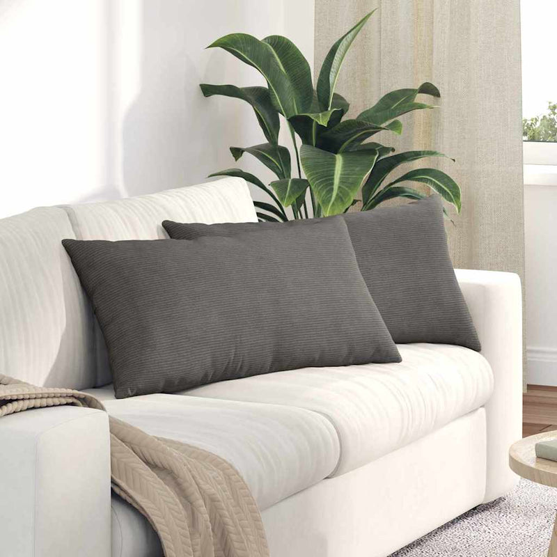 Chargez l'image dans la visionneuse de la galerie, Vidaxl sofa kussens 2 stuks lichtgrijs 80 x 40 cm cordstof