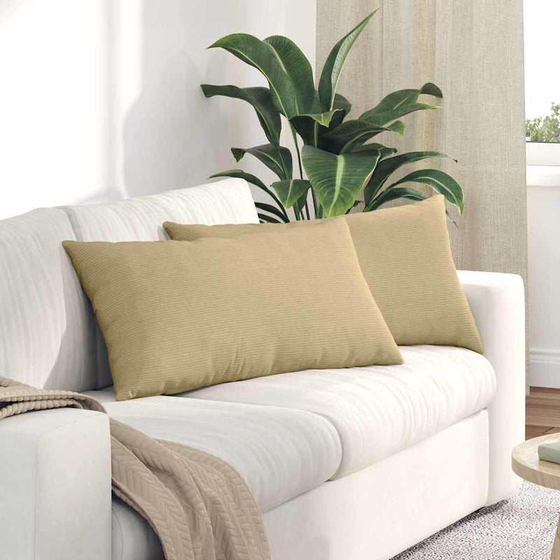 Chargez l'image dans la visionneuse de la galerie, Vidaxl sofa kussens 2 stuks grijs groen 80 x 40 cm cordstof