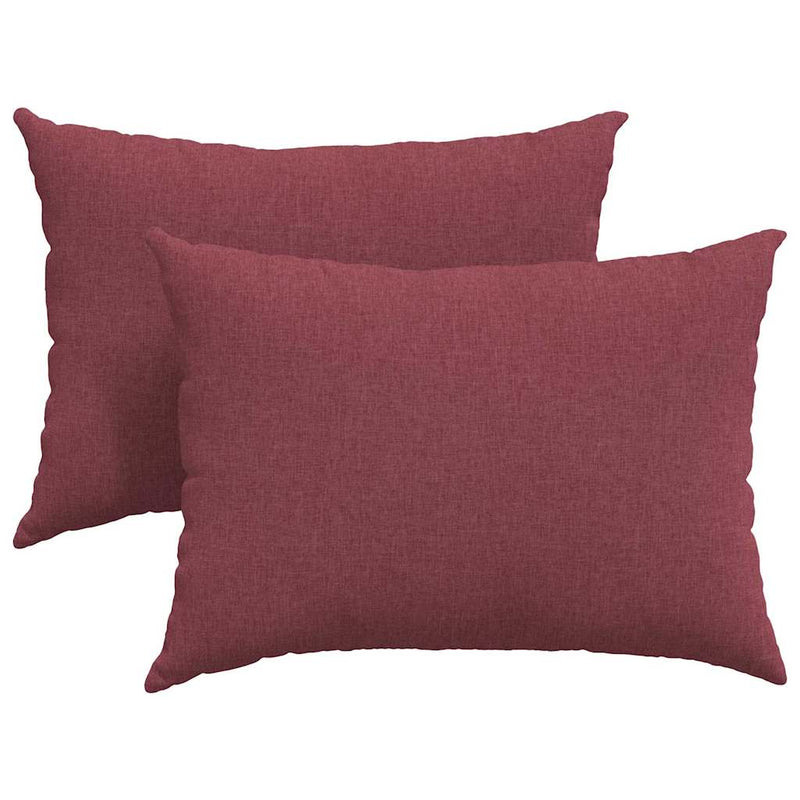 Afbeelding laden in galerijviewer, Vidaxl sofa kussens 2 pcs wijnrood 70 x 50 cm stof