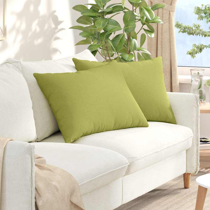 Afbeelding laden in galerijviewer, Vidaxl sofa kussens 2 pcs lichtgroen 70 x 50 cm stof