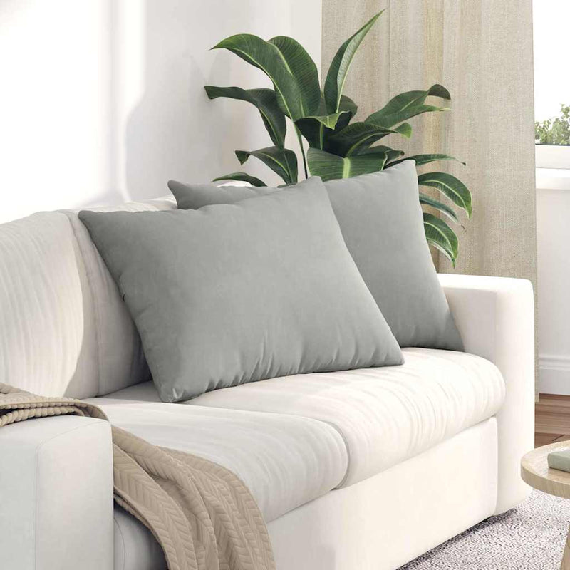 Afbeelding laden in galerijviewer, Vidaxl sofa kussens 2 stuks lichtgrijs 70 x 50 cm stof