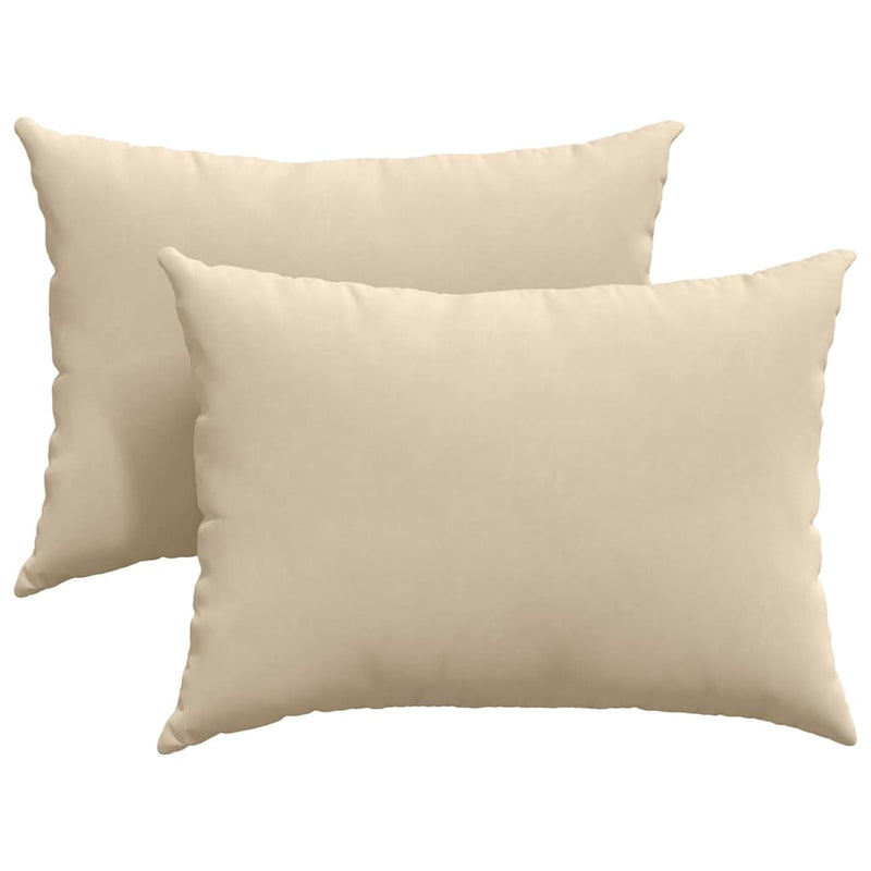 Afbeelding laden in galerijviewer, Vidaxl sofa kussens 2 stuks crème 70 x 50 cm stof