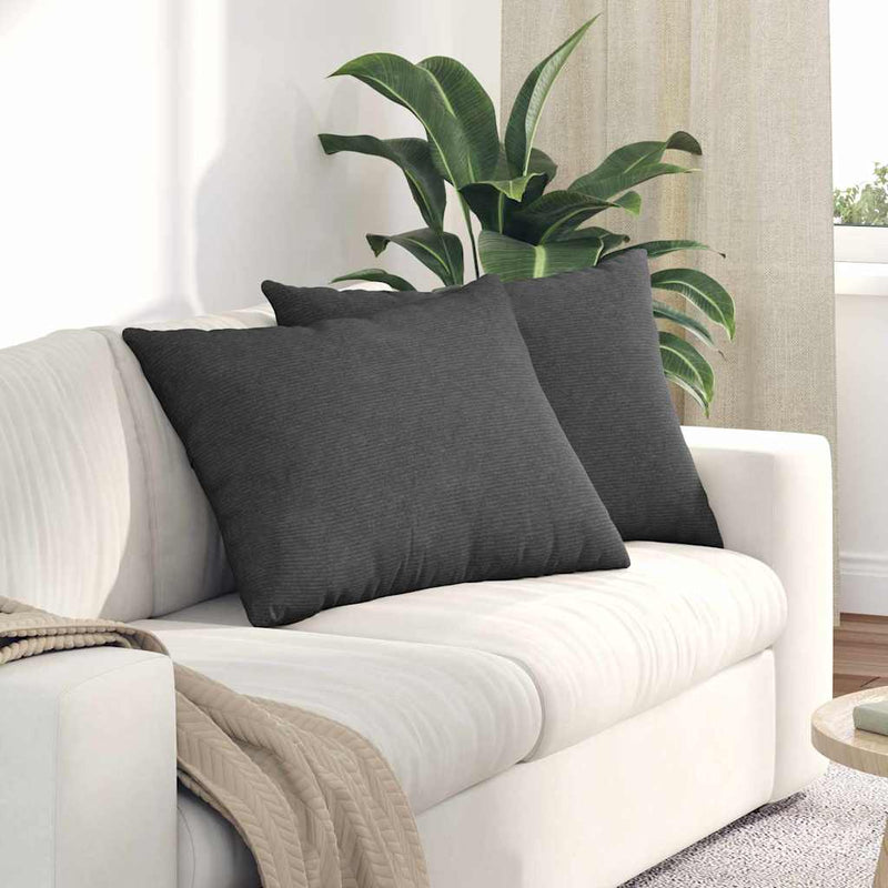 Afbeelding laden in galerijviewer, Vidaxl sofa kussens 2 stuks donkergrijs 70 x 50 cm cordstof
