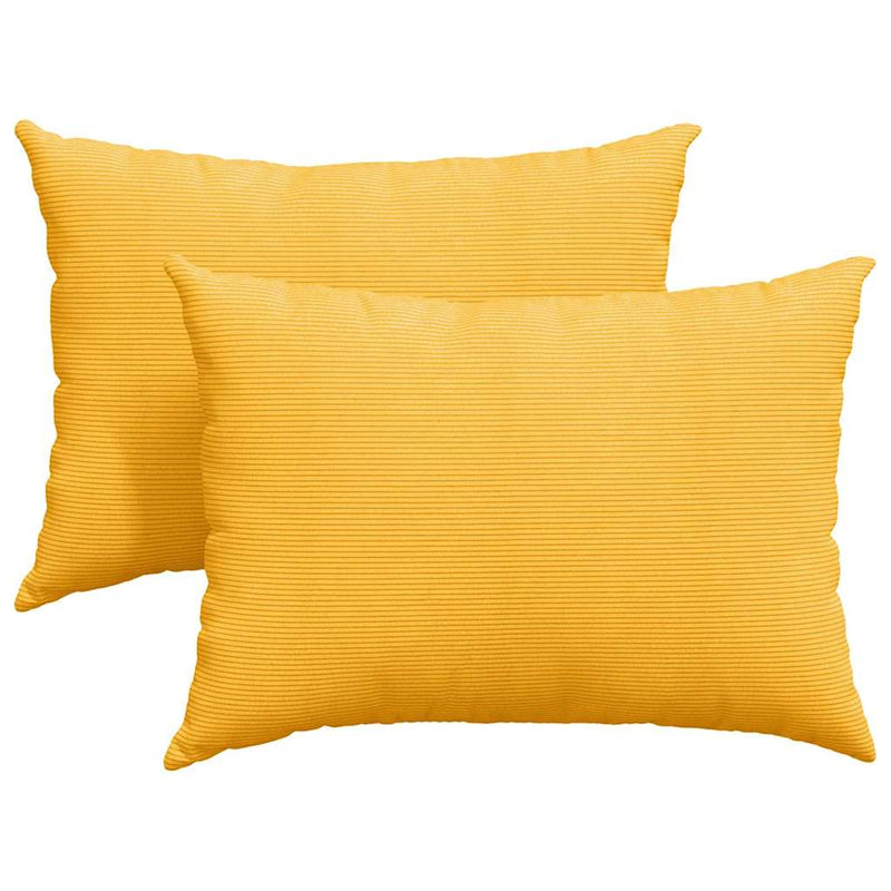 Afbeelding laden in galerijviewer, Vidaxl sofa kussens 2 stuks lichtgeel 70 x 50 cm cordstof