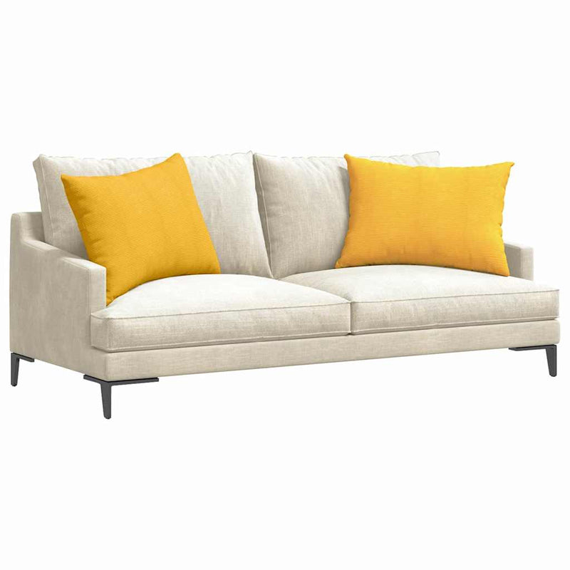 Afbeelding laden in galerijviewer, Vidaxl sofa kussens 2 stuks lichtgeel 70 x 50 cm cordstof
