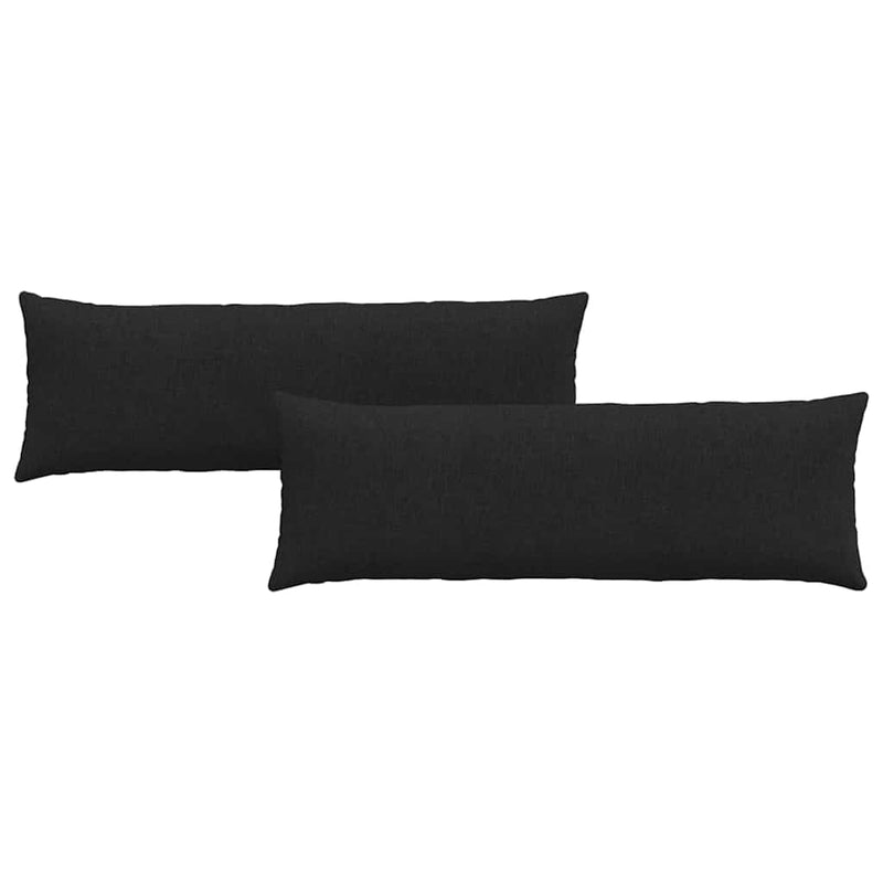 Afbeelding laden in galerijviewer, Vidaxl sofa kussens 2 pcs zwart 120 x 40 cm stof