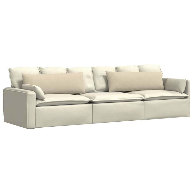 ギャラリービューアに画像をロードする, Vidaxl sofa kussens 2 pcs crème 120 x 40 cm stof