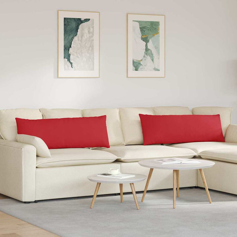 Chargez l'image dans la visionneuse de la galerie, Vidaxl sofa kussens 2 pcs rood 120 x 40 cm stof