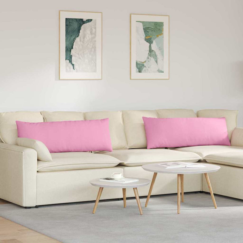 Afbeelding laden in galerijviewer, Vidaxl sofa kussens 2 pcs roze 120 x 40 cm stof