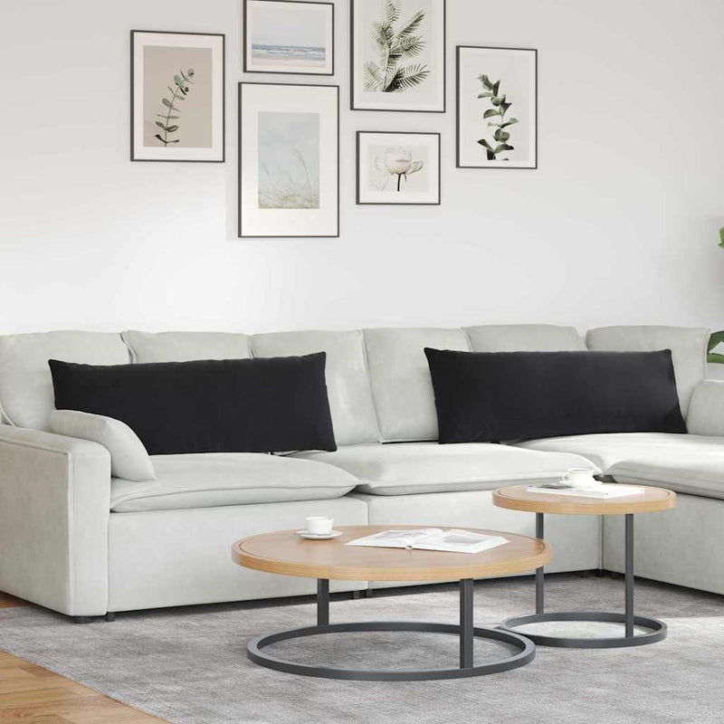 ギャラリービューアに画像をロードする, Vidaxl sofa kussens 2 stuks zwart 120 x 40 cm cordstof