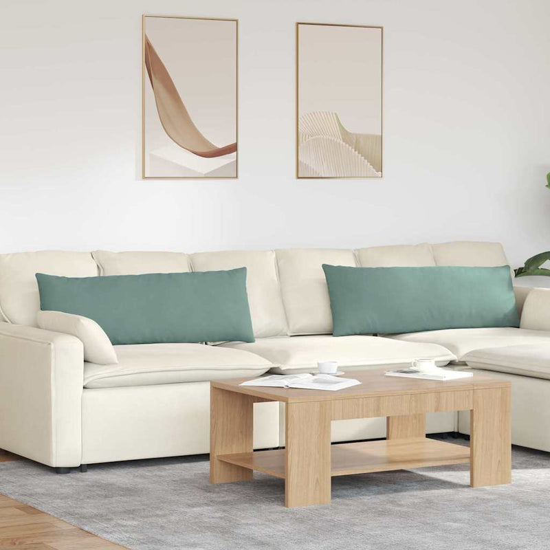 Afbeelding laden in galerijviewer, Vidaxl sofa kussens 2 stuks zeegroen 120 x 40 cm cordstof