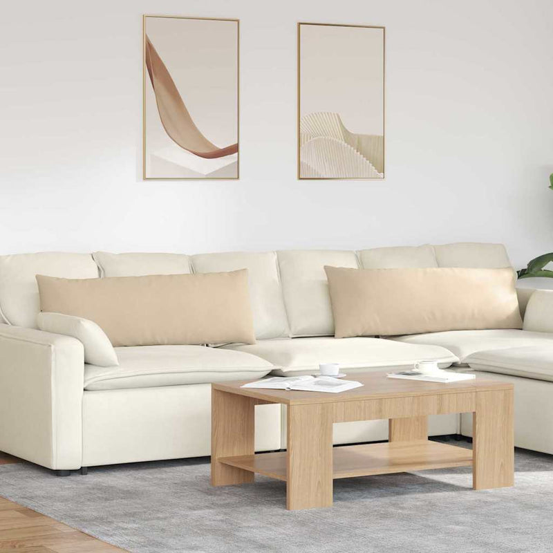 Afbeelding laden in galerijviewer, Vidaxl sofa kussens 2 stuks crème 120 x 40 cm stof