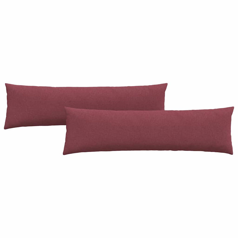Afbeelding laden in galerijviewer, Vidaxl sofa kussens 2 pcs wijnrood 145 x 40 cm stof