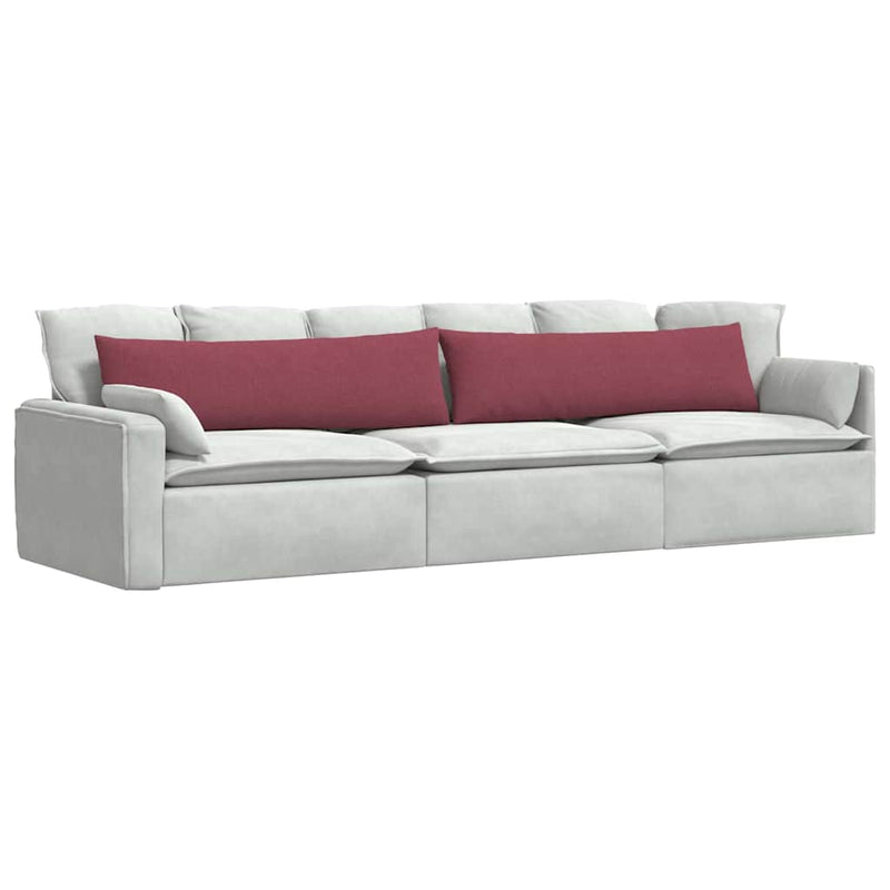 Afbeelding laden in galerijviewer, Vidaxl sofa kussens 2 pcs wijnrood 145 x 40 cm stof