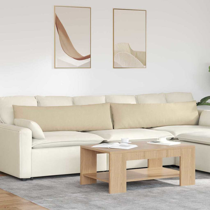 Afbeelding laden in galerijviewer, Vidaxl sofa kussens 2 pcs crème 145 x 40 cm stof