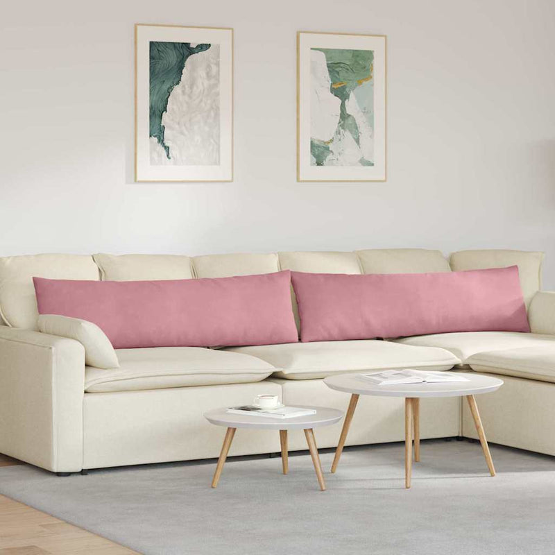 Chargez l'image dans la visionneuse de la galerie, Vidaxl sofa kussens 2 stuks roze 145 x 40 cm cordstof