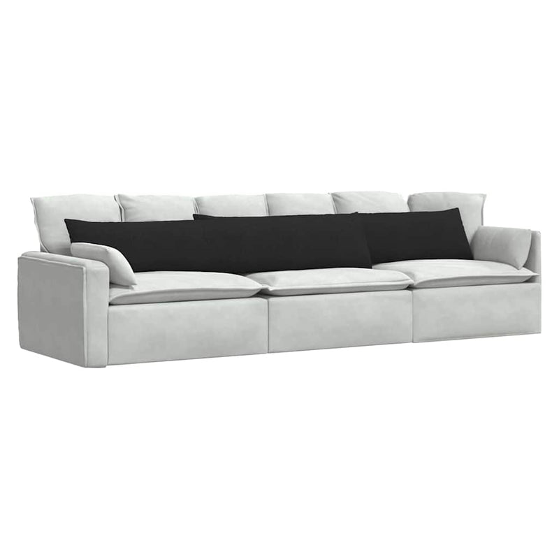 ギャラリービューアに画像をロードする, Vidaxl sofa kussens 2 pcs zwart 200 x 40 cm stof