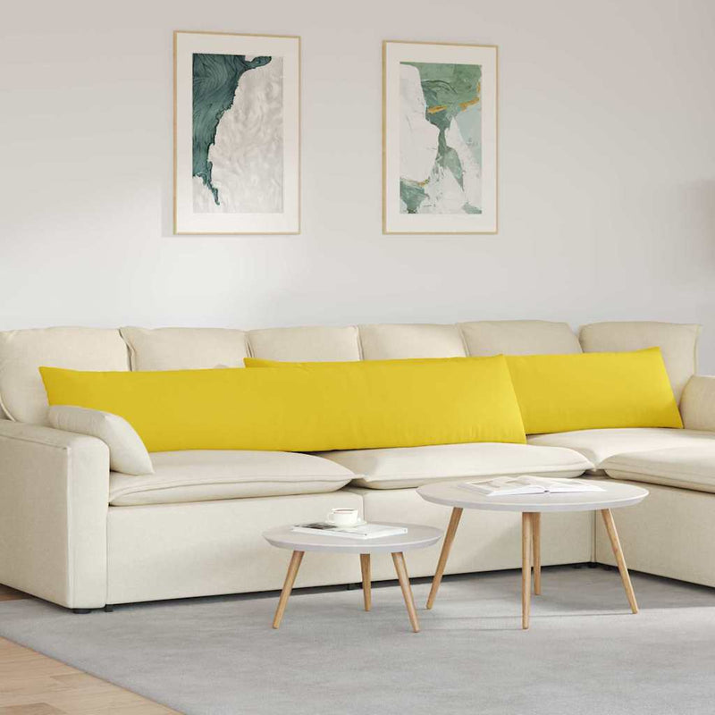 ギャラリービューアに画像をロードする, Vidaxl sofa kussens 2 pcs lichtgeel 200 x 40 cm stof