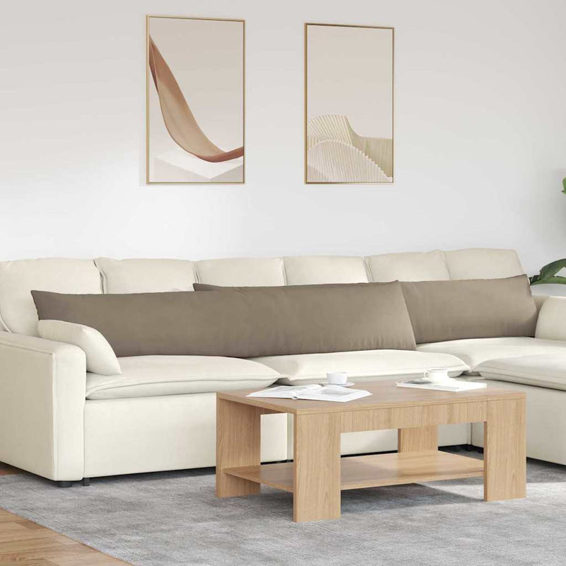 ギャラリービューアに画像をロードする, Vidaxl sofa kussens 2 stuks taupe 200 x 40 cm stof